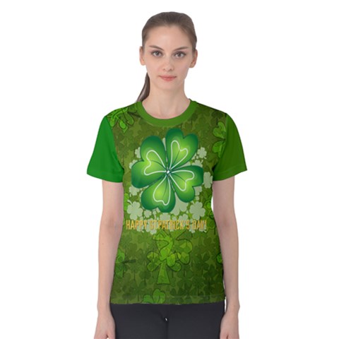 St Patricks Day, Women s Cotton Tee by PattyVilleDesigns