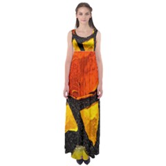 Colorful Glass Mosaic Art And Abstract Wall Background Empire Waist Maxi Dress by Amaryn4rt