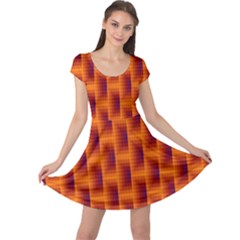 Fractal Multicolored Background Cap Sleeve Dresses by Amaryn4rt