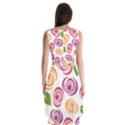 Colorful Seamless Floral Flowers Pattern Wallpaper Background Sleeveless Chiffon Dress   View2