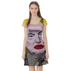 Happy Birthday Mr  President  Short Sleeve Skater Dress by Valentinaart