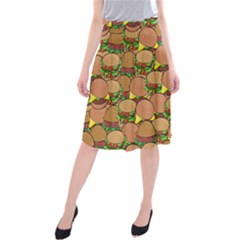 Burger Double Border Midi Beach Skirt by Simbadda