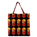 Paper Lanterns Pattern Background In Fiery Orange With A Black Background Grocery Tote Bag View2