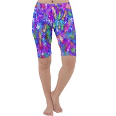 Abstract Trippy Bright Sky Space Cropped Leggings  by Simbadda