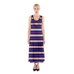 Magneta Stripes Sleeveless Maxi Dress by CoolDesigns