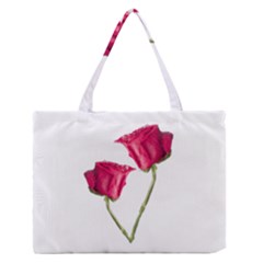 Red Roses Photo Medium Zipper Tote Bag by dflcprints