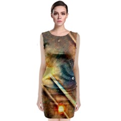 Light Space Sleeveless Velvet Midi Dress by DeneWestUK