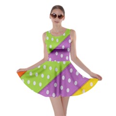 Colorful Easter Ribbon Background Skater Dress by Simbadda