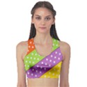 Colorful Easter Ribbon Background Sports Bra View1