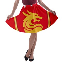 Hebei China Fortune F C  A-line Skater Skirt by Valentinaart