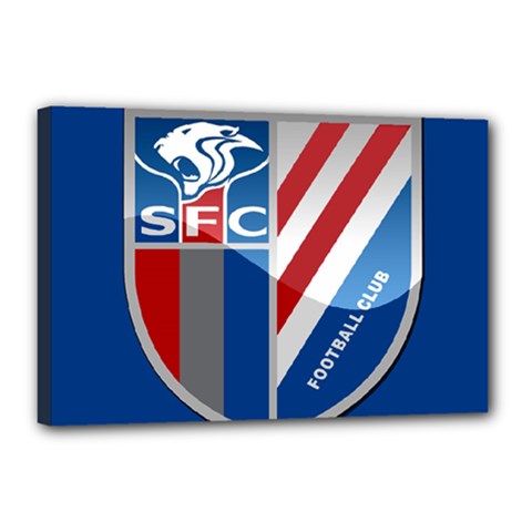 Shanghai Greenland Shenhua F C  Canvas 18  X 12  by Valentinaart