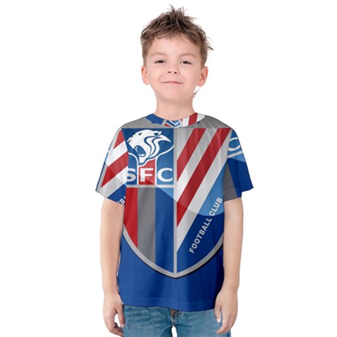 Shanghai Greenland Shenhua F C  Kids  Cotton Tee by Valentinaart