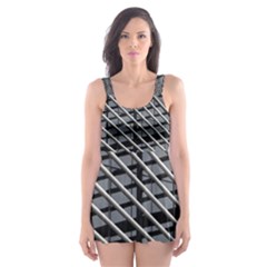 Abstract Architecture Pattern Skater Dress Swimsuit by Simbadda