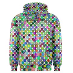 Colorful Dots Balls On White Background Men s Zipper Hoodie by Simbadda