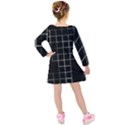 Abstract Clutter Kids  Long Sleeve Velvet Dress View2