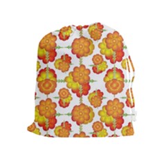 Colorful Stylized Floral Pattern Drawstring Pouches (extra Large) by dflcprints