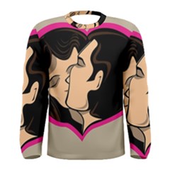 Don t Kiss With A Bloody Nose Face Man Girl Love Men s Long Sleeve Tee by Mariart