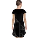 Triangle Black White Chevron Cap Sleeve Nightdress View2