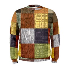 Blocky Filters Yellow Brown Purple Red Grey Color Rainbow Men s Sweatshirt by Mariart