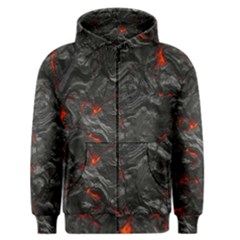 Volcanic Lava Background Effect Men s Zipper Hoodie by Simbadda