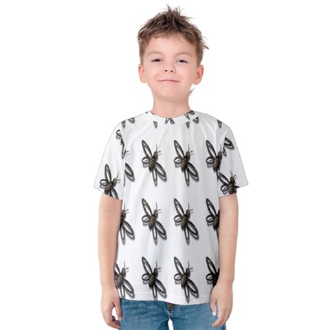 Insect Animals Pattern Kids  Cotton Tee by Nexatart