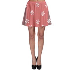 Seed Life Seamless Remix Flower Floral Red White Skater Skirt by Mariart