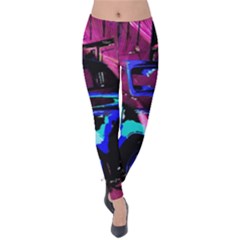 Abstract Artwork Of A Old Truck Velvet Leggings by Nexatart