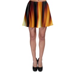 Dark Flame Pattern Skater Skirt by Nexatart