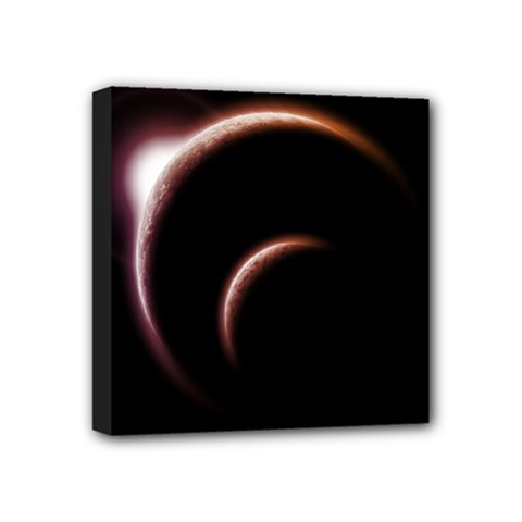 Planet Space Abstract Mini Canvas 4  X 4  by Nexatart