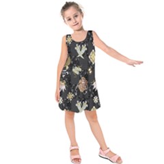 Traditional Music Drum Batik Kids  Sleeveless Dress by Mariart