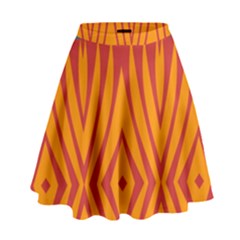 Shapes In Retro Colors         High Waist Skirt by LalyLauraFLM