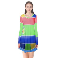 Balloon Volleyball Ball Sport Flare Dress by Nexatart