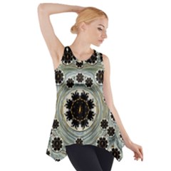 Wood In The Soft Fire Galaxy Pop Art Side Drop Tank Tunic by pepitasart