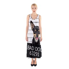 Bad Dog Sleeveless Maxi Dress by Valentinaart