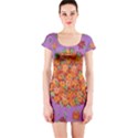 Floral Sphere Short Sleeve Bodycon Dress View1