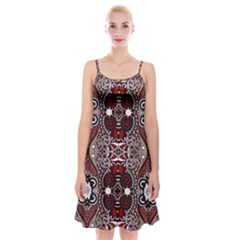 Batik Fabric Spaghetti Strap Velvet Dress by Mariart