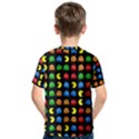 Pacman Seamless Generated Monster Eat Hungry Eye Mask Face Rainbow Color Kids  Cotton Tee View2