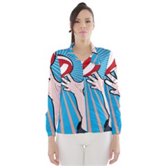 Volly Ball Sport Game Player Wind Breaker (women) by Mariart