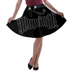 Illuminati A-line Skater Skirt by Valentinaart