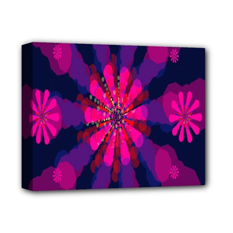 Flower Red Pink Purple Star Sunflower Deluxe Canvas 14  X 11  by Mariart