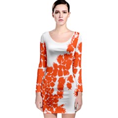 Red Spot Paint Long Sleeve Bodycon Dress by Mariart