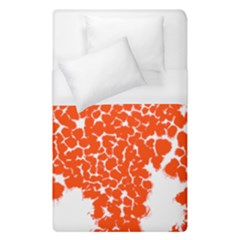 Red Spot Paint White Duvet Cover (single Size) by Mariart