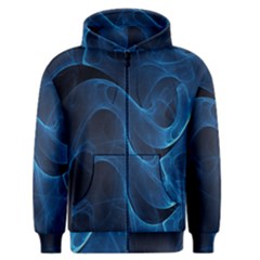 Smoke White Blue Men s Zipper Hoodie by Mariart