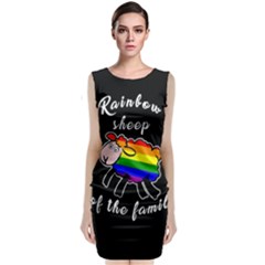 Rainbow Sheep Classic Sleeveless Midi Dress by Valentinaart