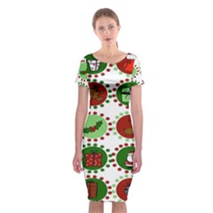 Christmas Classic Short Sleeve Midi Dress by Mariart