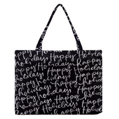 Happy Holidays Medium Zipper Tote Bag by Mariart