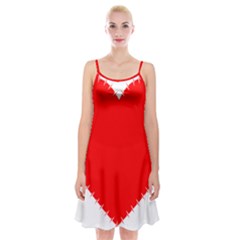 Heart Rhythm Inner Red Spaghetti Strap Velvet Dress by Mariart