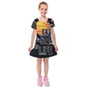 Basketball is my life Kids  Short Sleeve Velvet Dress View1