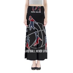 Basketball Never Stops Maxi Skirts by Valentinaart