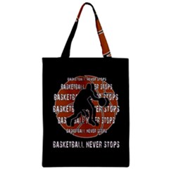 Basketball Never Stops Zipper Classic Tote Bag by Valentinaart